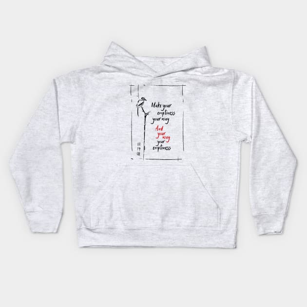 EMPTINESS - MIYAMOTO MUSASHI Kids Hoodie by Rules of the mind